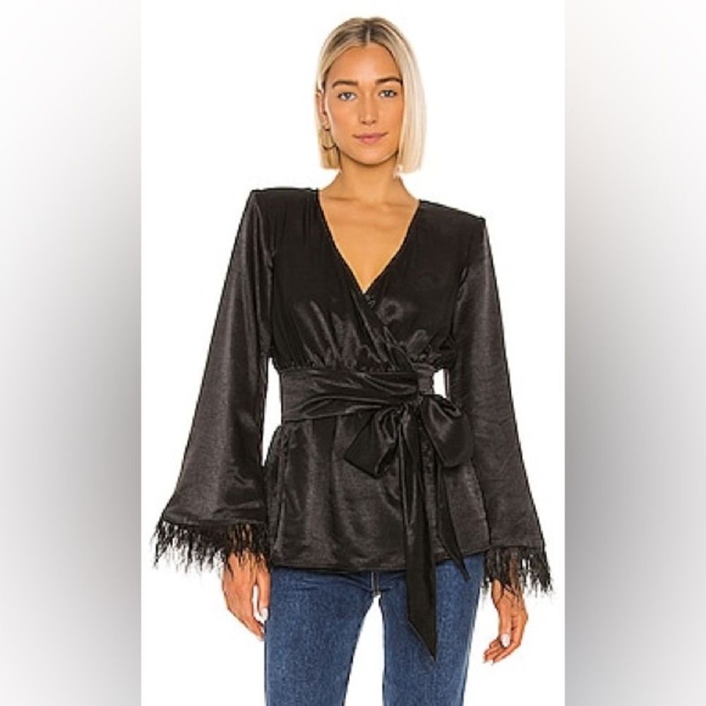 House Of Harlow 1960 X Revolve Viviana Jacket In Noir Sz. Xxs